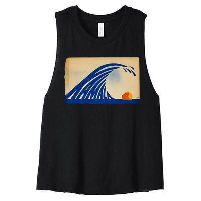 Gary Taxali Kamala Wave Women's Racerback Cropped Tank