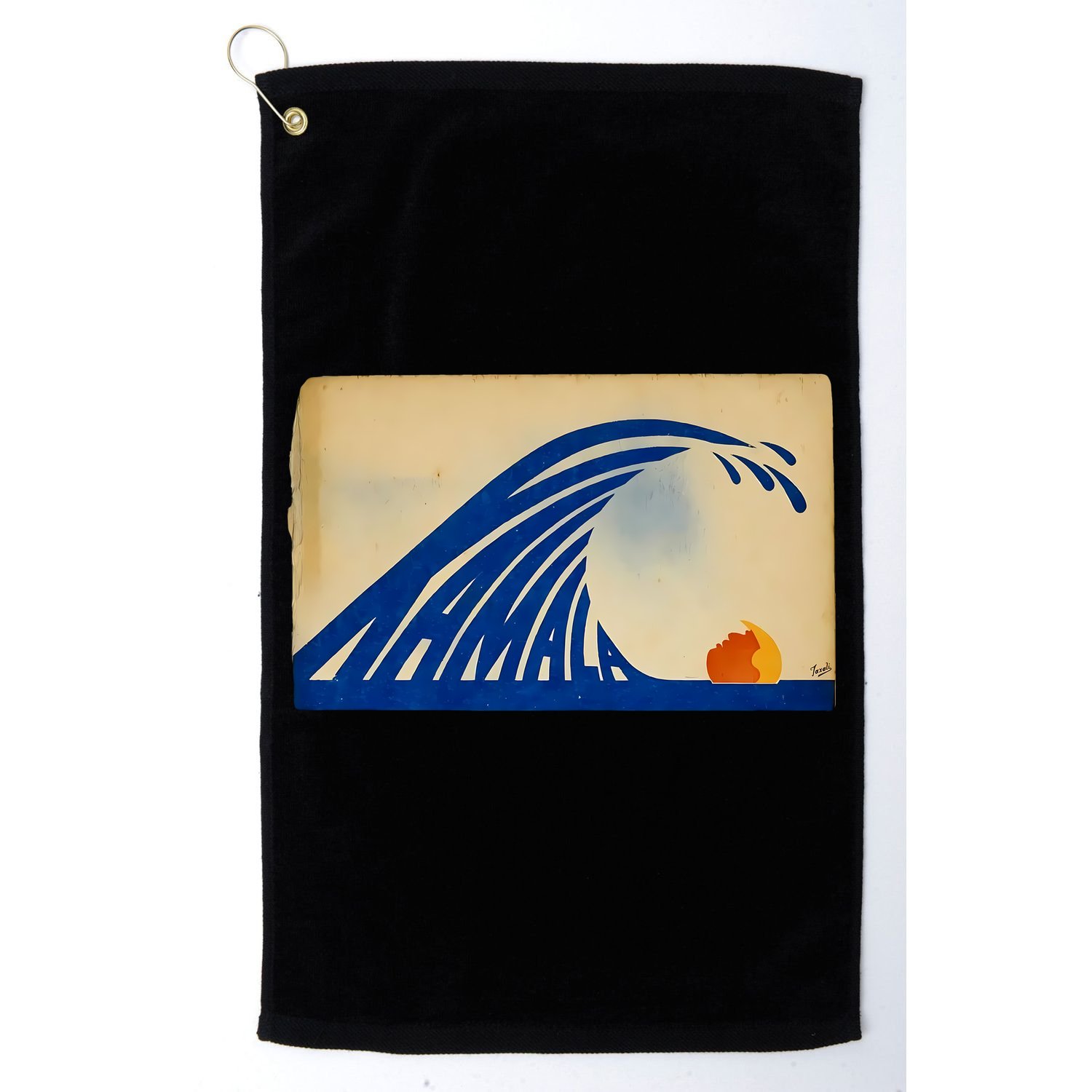 Gary Taxali Kamala Wave Golf Towel