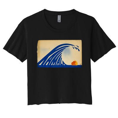 Gary Taxali Kamala Wave Women's Crop Top Tee