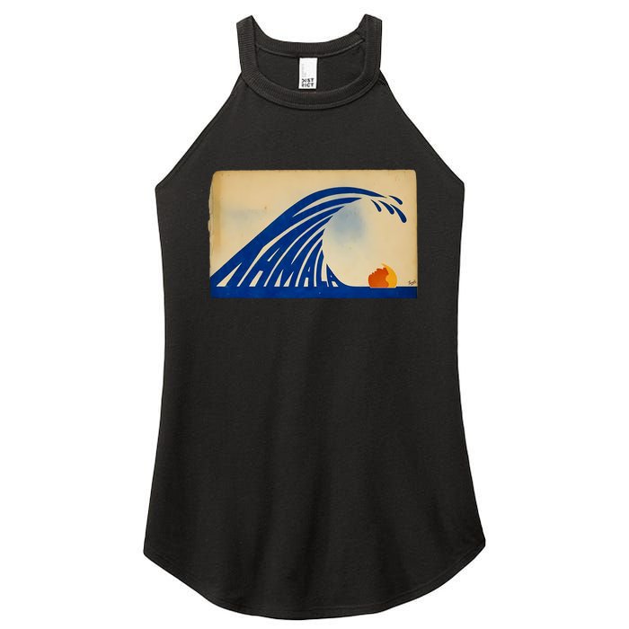 Gary Taxali Kamala Wave Women's Perfect Tri Rocker Tank