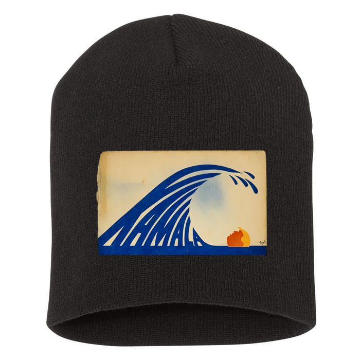 Gary Taxali Kamala Wave Short Acrylic Beanie