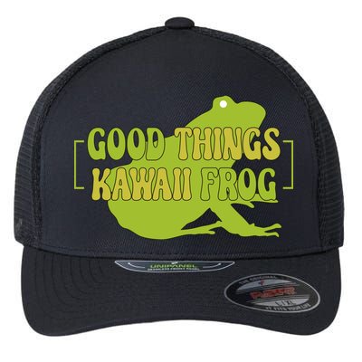 Good Things Kawaii Frog Gift Flexfit Unipanel Trucker Cap