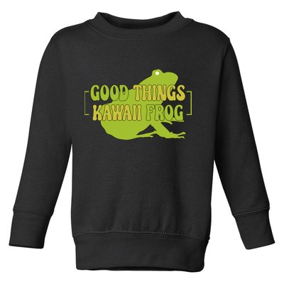 Good Things Kawaii Frog Gift Toddler Sweatshirt