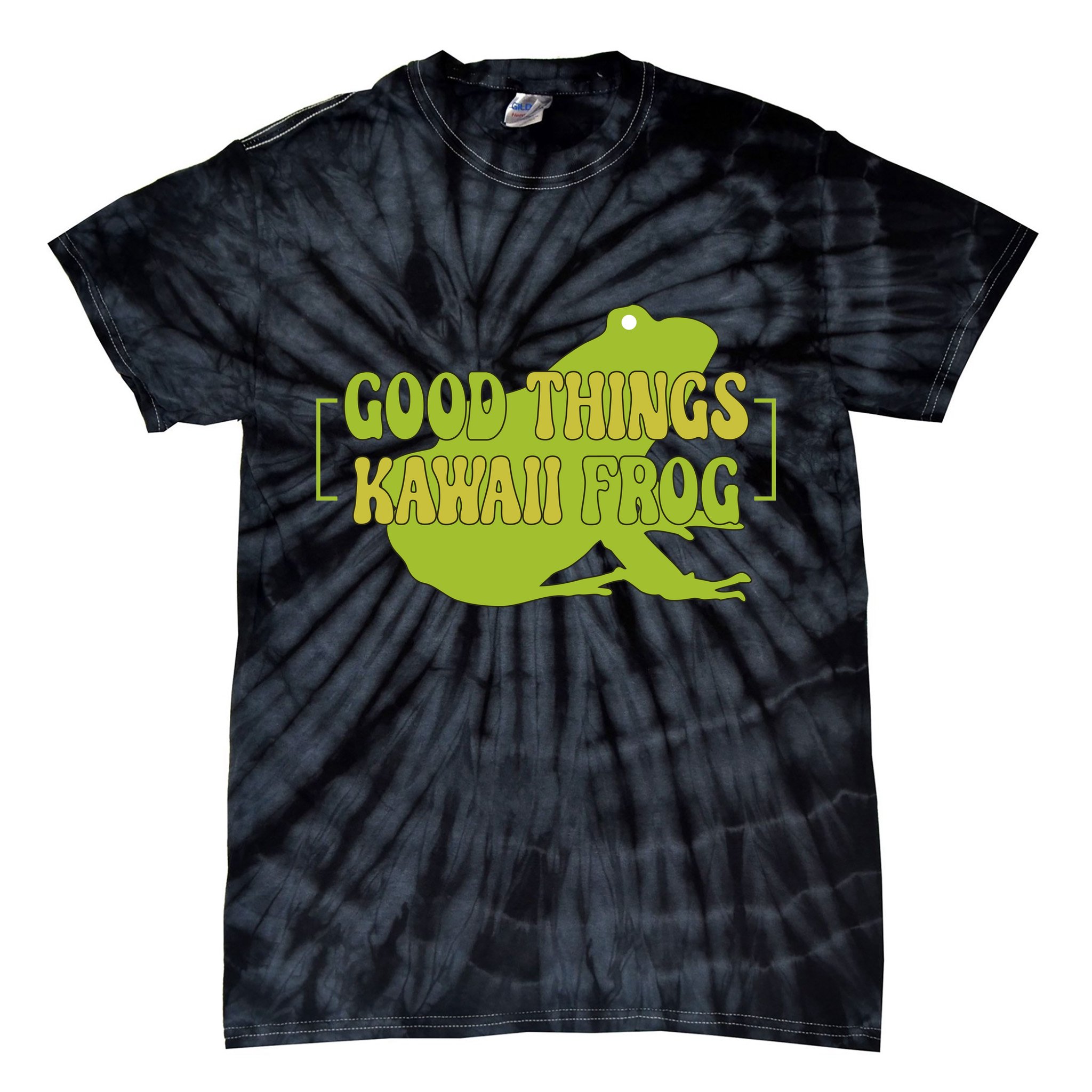 Good Things Kawaii Frog Gift Tie-Dye T-Shirt