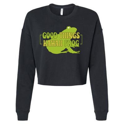 Good Things Kawaii Frog Gift Cropped Pullover Crew