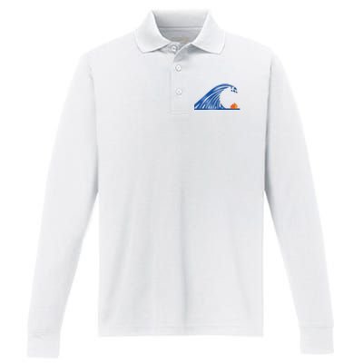 Gary Taxali Kamala Wave Performance Long Sleeve Polo