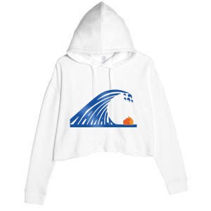 Gary Taxali Kamala Wave Crop Fleece Hoodie