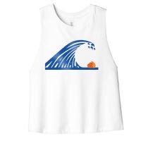 Gary Taxali Kamala Wave Women's Racerback Cropped Tank