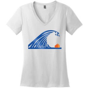 Gary Taxali Kamala Wave Women's V-Neck T-Shirt