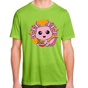 Girls Teens Kawaii Axolotl Eating Ra Noodles Anime Lover Adult ChromaSoft Performance T-Shirt