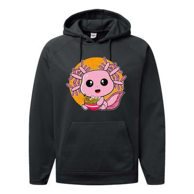 Girls Teens Kawaii Axolotl Eating Ra Noodles Anime Lover Performance Fleece Hoodie