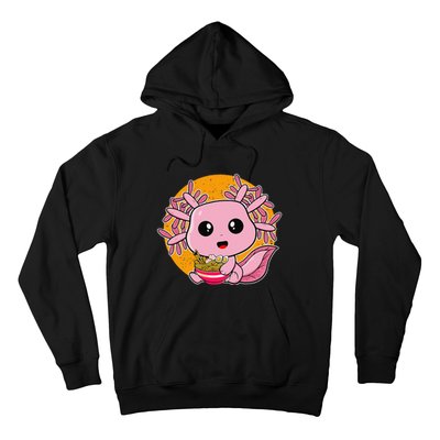 Girls Teens Kawaii Axolotl Eating Ra Noodles Anime Lover Hoodie