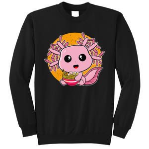 Girls Teens Kawaii Axolotl Eating Ra Noodles Anime Lover Sweatshirt