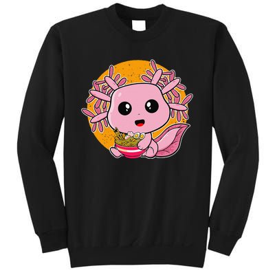 Girls Teens Kawaii Axolotl Eating Ra Noodles Anime Lover Sweatshirt