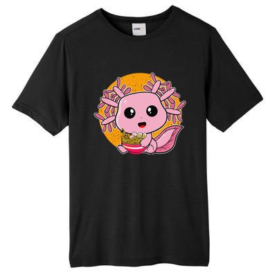 Girls Teens Kawaii Axolotl Eating Ra Noodles Anime Lover Tall Fusion ChromaSoft Performance T-Shirt