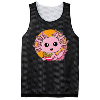 Girls Teens Kawaii Axolotl Eating Ra Noodles Anime Lover Mesh Reversible Basketball Jersey Tank