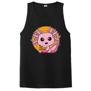 Girls Teens Kawaii Axolotl Eating Ra Noodles Anime Lover PosiCharge Competitor Tank