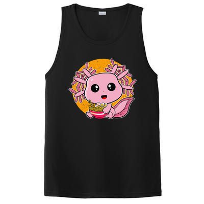 Girls Teens Kawaii Axolotl Eating Ra Noodles Anime Lover PosiCharge Competitor Tank