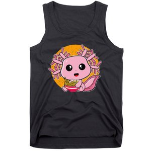 Girls Teens Kawaii Axolotl Eating Ra Noodles Anime Lover Tank Top