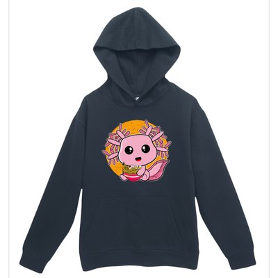 Girls Teens Kawaii Axolotl Eating Ra Noodles Anime Lover Urban Pullover Hoodie