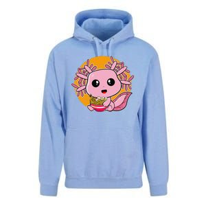 Girls Teens Kawaii Axolotl Eating Ra Noodles Anime Lover Unisex Surf Hoodie