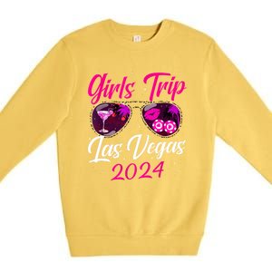 Girl Trip Las Vegas 2024 Nevada Vacation Birthday Trip Premium Crewneck Sweatshirt