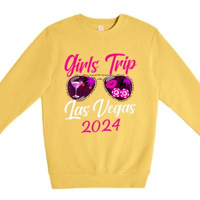 Girl Trip Las Vegas 2024 Nevada Vacation Birthday Trip Premium Crewneck Sweatshirt