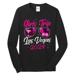 Girl Trip Las Vegas 2024 Nevada Vacation Birthday Trip Tall Long Sleeve T-Shirt