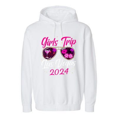 Girl Trip Las Vegas 2024 Nevada Vacation Birthday Trip Garment-Dyed Fleece Hoodie