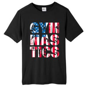 Gymnastics Team Lovers American Flag Usa Gymnast Tall Fusion ChromaSoft Performance T-Shirt