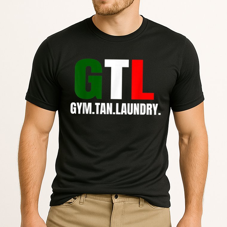 Gym Tan Laundry GTL New Jersey Garden NJ Shore Italian Flag Cooling Performance Crew T-Shirt