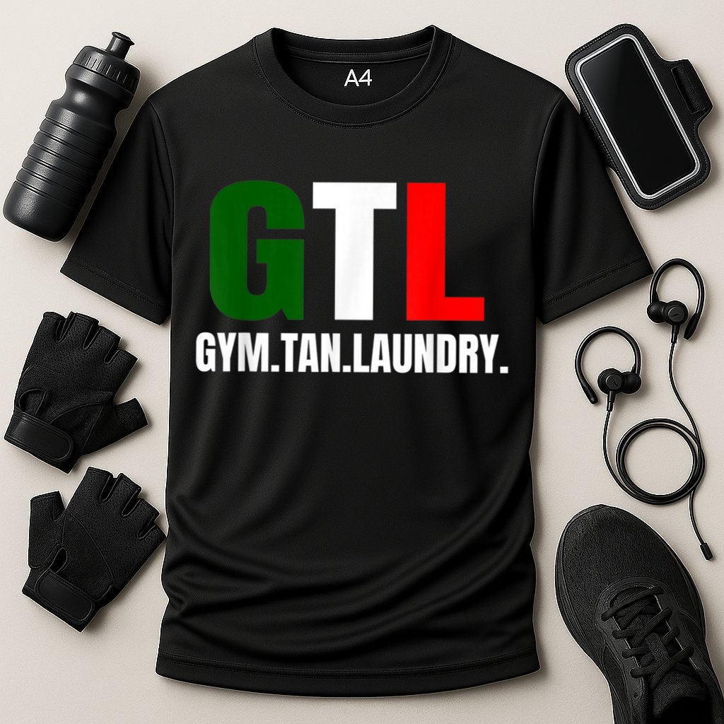Gym Tan Laundry GTL New Jersey Garden NJ Shore Italian Flag Cooling Performance Crew T-Shirt