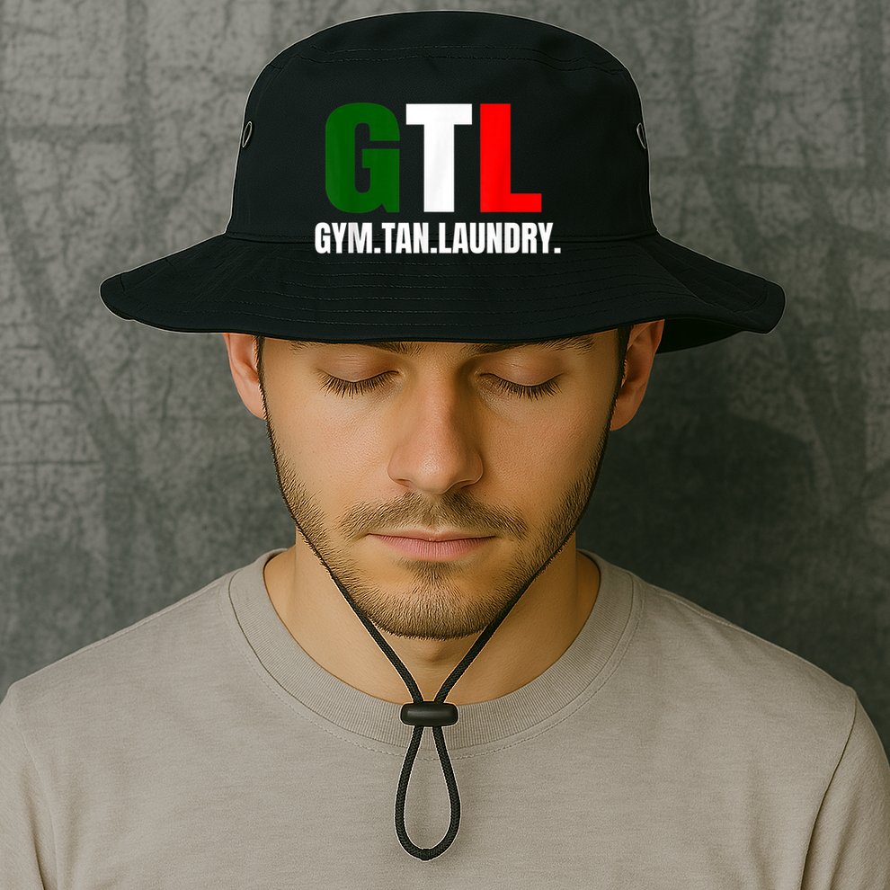 Gym Tan Laundry GTL New Jersey Garden NJ Shore Italian Flag Bucket Hat