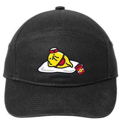Gudetama The Lazy Egg Diner Server Break Time 7-Panel Snapback Hat