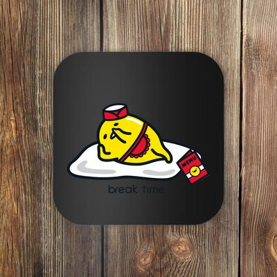 Gudetama The Lazy Egg Diner Server Break Time Coaster
