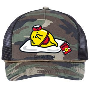 Gudetama The Lazy Egg Diner Server Break Time Retro Rope Trucker Hat Cap