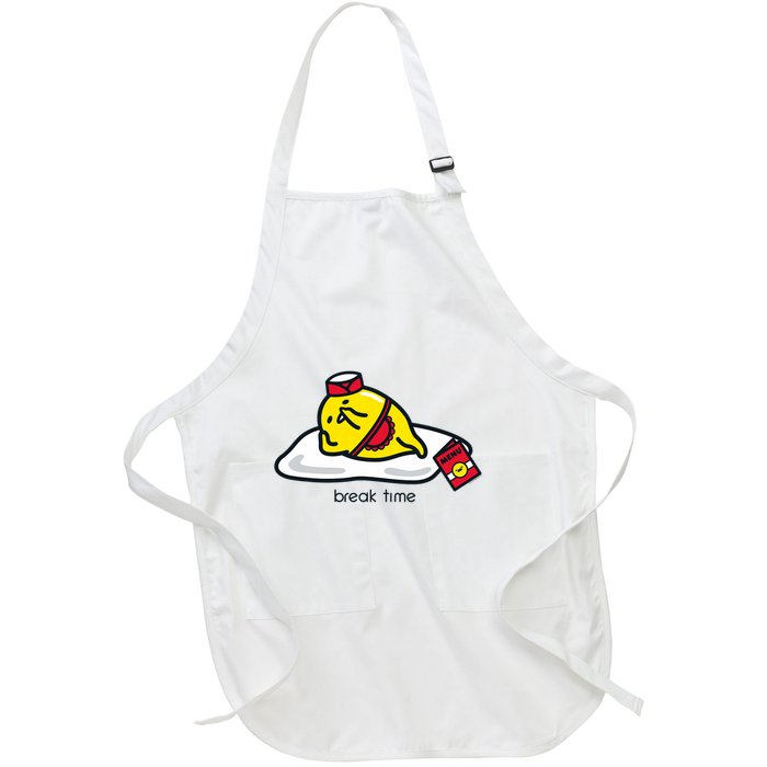 Gudetama The Lazy Egg Diner Server Break Time Full-Length Apron With Pockets