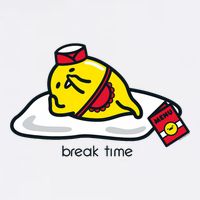 Gudetama The Lazy Egg Diner Server Break Time Poster