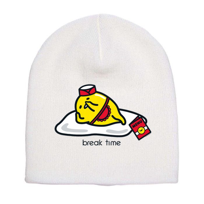 Gudetama The Lazy Egg Diner Server Break Time Short Acrylic Beanie