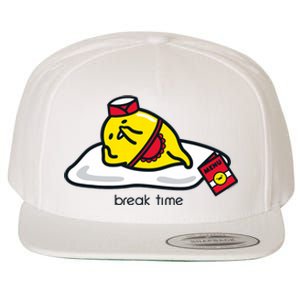 Gudetama The Lazy Egg Diner Server Break Time Wool Snapback Cap