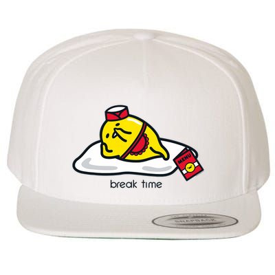 Gudetama The Lazy Egg Diner Server Break Time Wool Snapback Cap