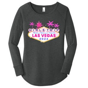 Girl Trip Las Vegas 2024s Birthday Squad Vegas Baby Women's Perfect Tri Tunic Long Sleeve Shirt