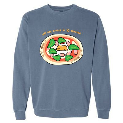 Gudetama The Lazy Egg Pizza Cool Gift Garment-Dyed Sweatshirt