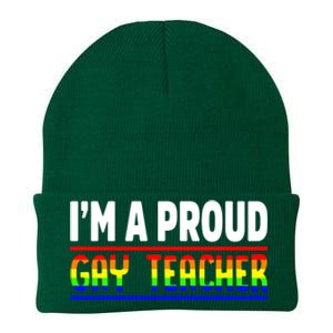 Gay Teacher Lgbt Pride Month Ally Proud Lgbtqia Gift Knit Cap Winter Beanie