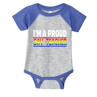 Gay Teacher Lgbt Pride Month Ally Proud Lgbtqia Gift Infant Baby Jersey Bodysuit