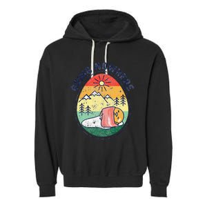 Gudetama the Lazy Egg Camping Going Nowhere Garment-Dyed Fleece Hoodie