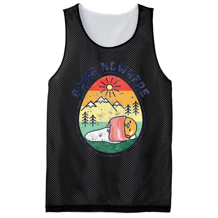 Gudetama the Lazy Egg Camping Going Nowhere Mesh Reversible Basketball Jersey Tank