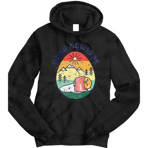 Gudetama the Lazy Egg Camping Going Nowhere Tie Dye Hoodie