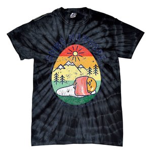 Gudetama the Lazy Egg Camping Going Nowhere Tie-Dye T-Shirt