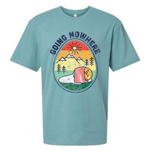 Gudetama the Lazy Egg Camping Going Nowhere Sueded Cloud Jersey T-Shirt